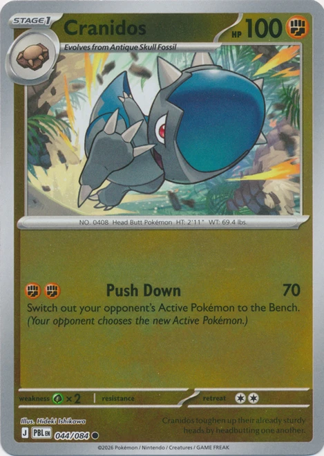ME Pitch Black 044/084 Cranidos (Reverse Holo)