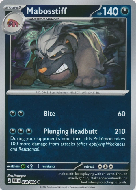 ME Pitch Black 058/084 Mabosstiff (Reverse Holo)