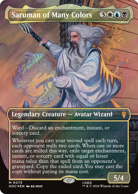 Saruman of Many Colors (Borderless Art Surge Foil)