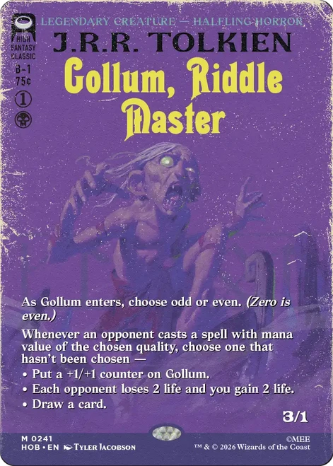 Gollum, Riddle Master (Borderless Book Cover)