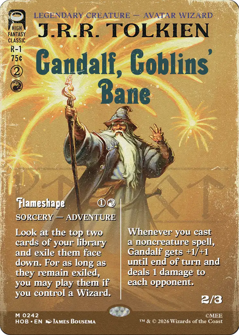 Gandalf, Goblins' Bane // Flameshape (Borderless Book Cover)