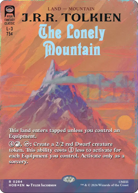 The Lonely Mountain (Borderless Book Cover Surge Foil)