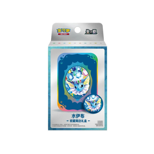 (SIMPLIFIED CHINESE) Pokemon Terastal Gathering Damage-Counter Dice & Condition Markers Set - Vaporeon