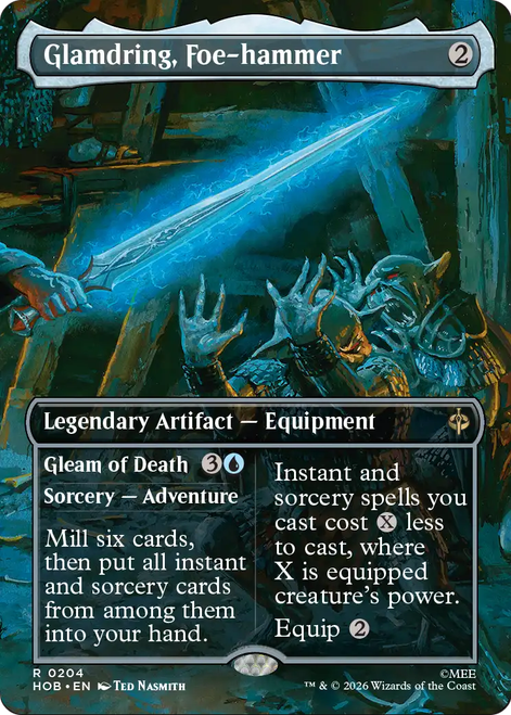 Glamdring, Foe-hammer // Gleam of Death (Borderless Scene)
