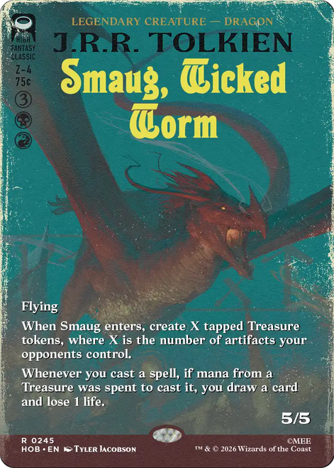 Smaug, Wicked Worm (Borderless Book Cover)