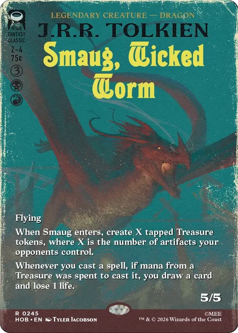 Smaug, Wicked Worm (Borderless Book Cover)