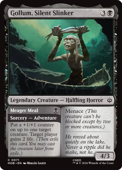 Gollum, Silent Slinker // Meager Meal (Foil)