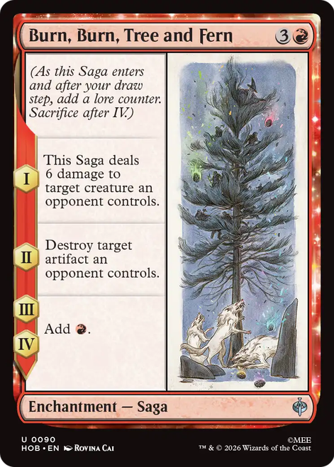 Burn, Burn, Tree and Fern (Foil)
