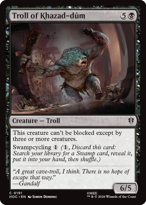 Troll of Khazad-dûm | The Hobbit Commander、Magic: The Gathering、kayou