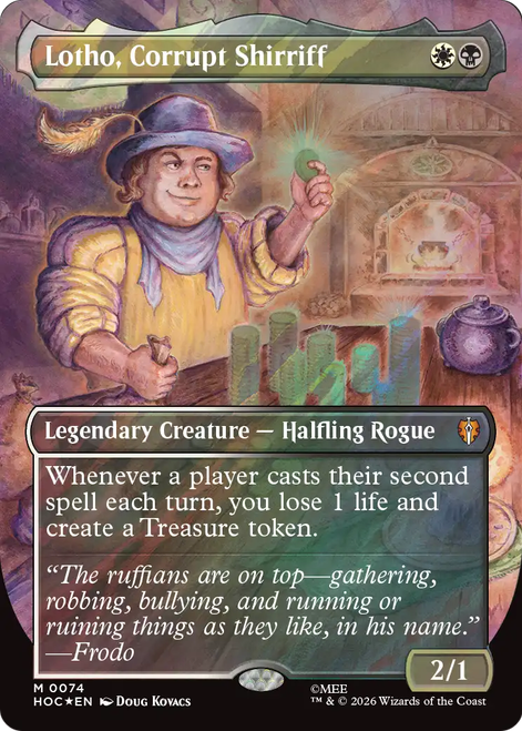 Lotho, Corrupt Shirriff (Borderless Art Surge Foil)