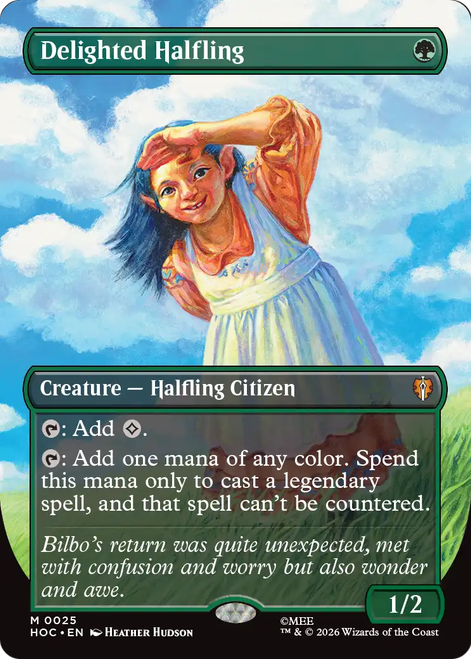 Delighted Halfling (Borderless Art Foil)
