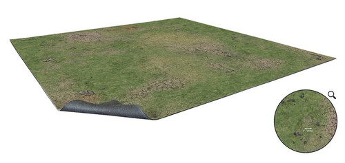 Modular Terrain: Fantasy Wargame - Grassy Fields Gaming Mat (Large, Grid)