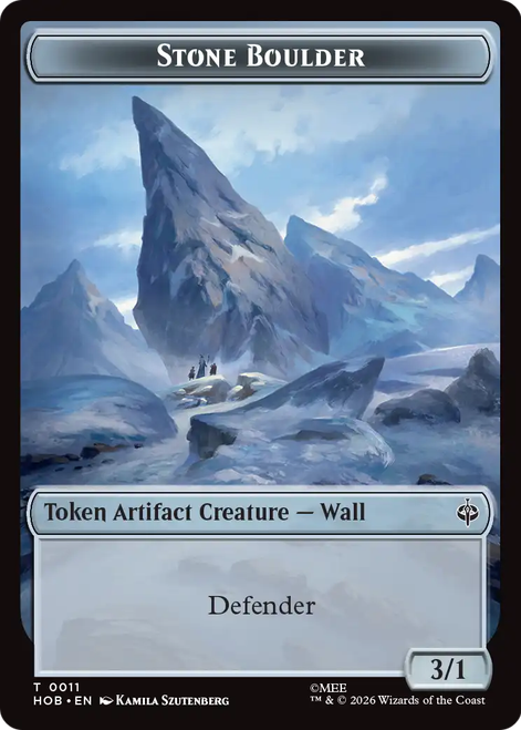 The Hobbit - Stone Boulder Token (Foil)