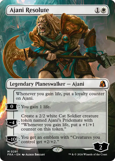 Ajani Resolute (Borderless Echoed Pairs)