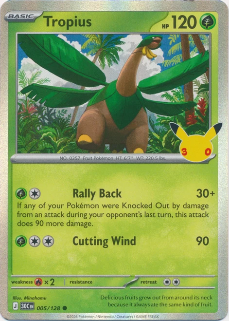30th Celebration 005/128 Tropius (Holo)