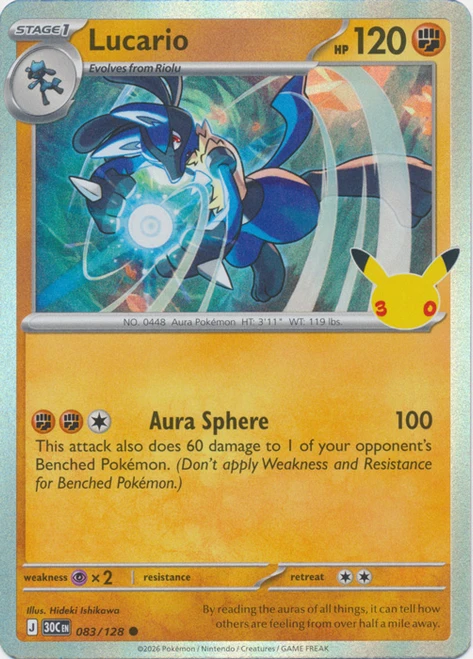30th Celebration 083/128 Lucario (Holo)