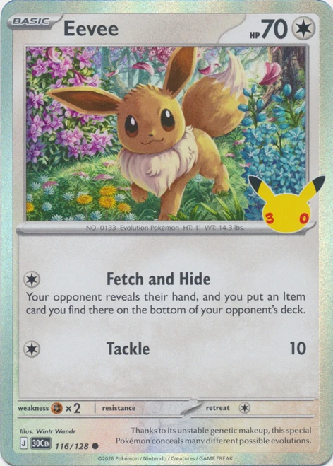 30th Celebration 116/128 Eevee (Holo)
