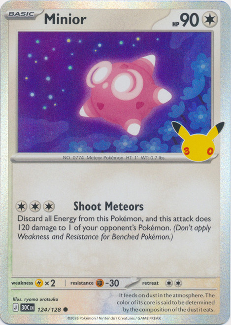 30th Celebration 124/128 Minior (Holo)