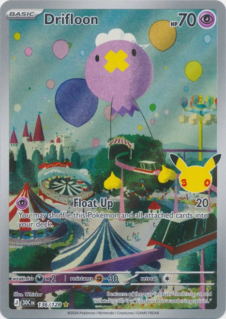 30th Celebration 136/128 Drifloon (Illustration Rare)