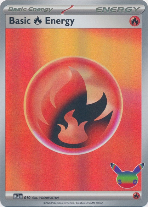 Mega Evolution MEE EN10 Basic Fire Energy (Holo)