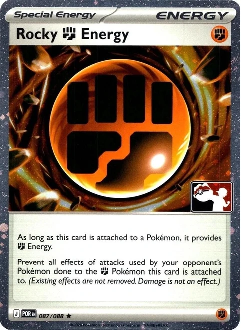ME Perfect Order 087/088 Rocky Fighting Energy (Prize Pack League Promo Cosmo Holo)
