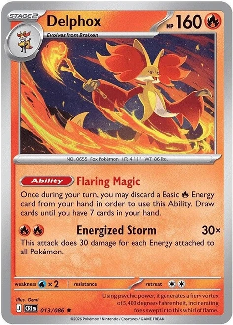 ME Chaos Rising 013/086 Delphox (Non-Holo)