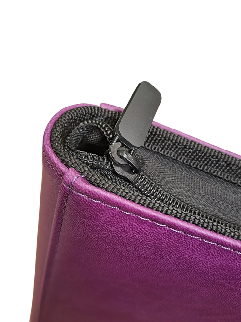 9-Pkt Premium Zippered Binder Purple