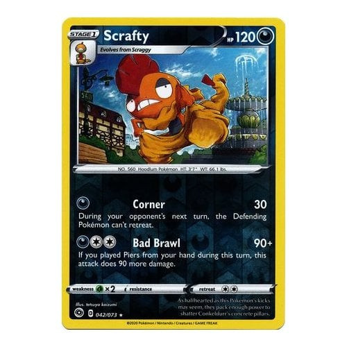 Champions Path 042/073 Scrafty (Reverse Holo)