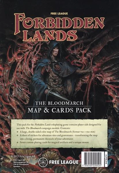 Forbidden Lands: The Bloodmarch - Map & Cards Pack
