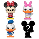 Bitty POP! Disney: Minnie Mouse (red dress), Daisy Duck & Donald Duck 4-Pack
