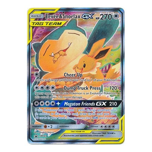Sun & Moon Promo SM169 Eevee & Snorlax GX (TAG TEAM) | Magic Madhouse