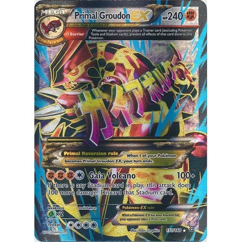 XY Primal Clash 151/160 Primal Groudon EX (Full Art Mega) | Magic