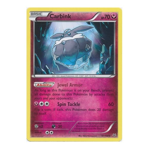carbink pokemon card price POKEMON XY FATES COLLIDE - CARBINK - 49/124 REVERSE HOLO main image 0