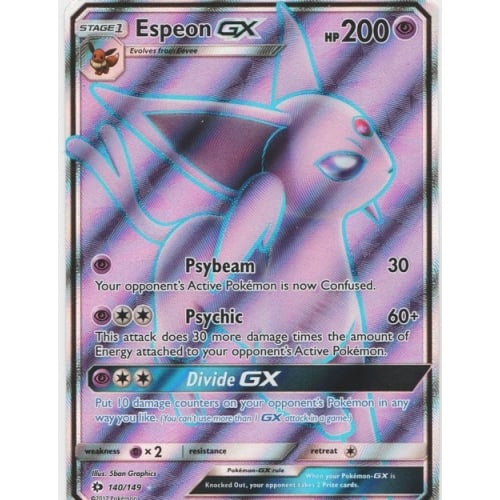 Sun and Moon (Base Set) 140/149 Espeon GX (Full Art) | Magic Madhouse Sun and Moon (Base Set) 140/149 Espeon GX (Full Art) | Magic Madhouse
