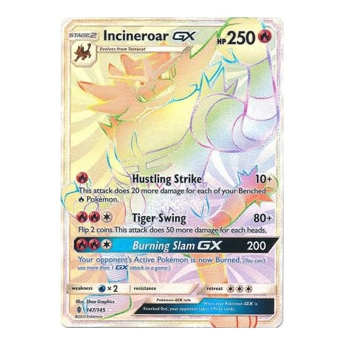 SM Guardians Rising 147/145 Incineroar GX (Rainbow Rare) | Magic Madhouse SM Guardians Rising 147/145 Incineroar GX (Rainbow Rare) | Magic Madhouse