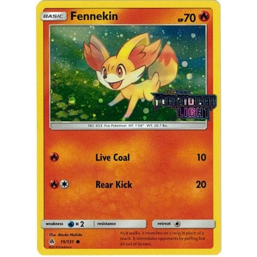 SM Forbidden Light 015/131 Fennekin (Forbidden Light Stamp Cosmo Holo) |  Magic Madhouse