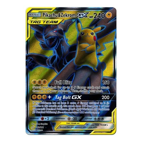 Pikachu & Zekrom-GX (Full Art) - 162/181 Pokemon SM Team Up Ultra Rare –  poke-order