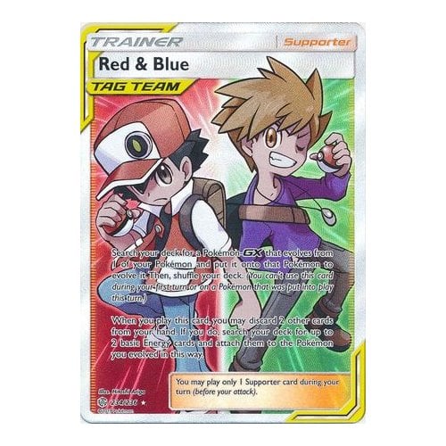 SM Cosmic Eclipse 234/236 Red & Blue (Tag Team Full Art) | Magic