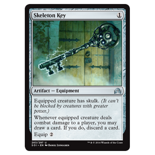 Carte Collection Uncommon Magic The Gathering Skeleton Key - Carte Foil 263/297 - Shadows Over Innistrad - Rare Uncommon Jeu Cartes Stratégie