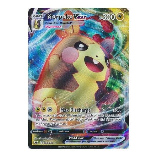 Sword & Shield (Base) 080/202 Morpeko VMAX (Full Art) | Magic Madhouse Sword & Shield (Base) 080/202 Morpeko VMAX (Full Art) | Magic Madhouse