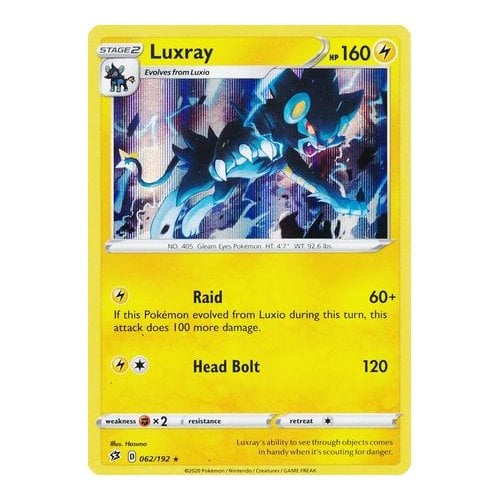 Rebel Clash 062/192 Luxray (Holo) | Magic Madhouse