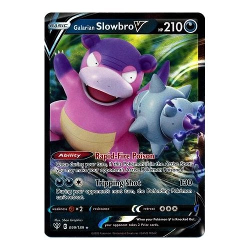 galarian slowbro pokemon card value Slowking V 099/198 & Galarian V 099/189 - Ultra Rare Lot - Chilling Reign Placeholder Image Provided Dark Slowbro 8/110 Price 2026
