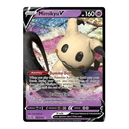 Battle Styles 062/163 Mimikyu V (Half Art) | Magic Madhouse