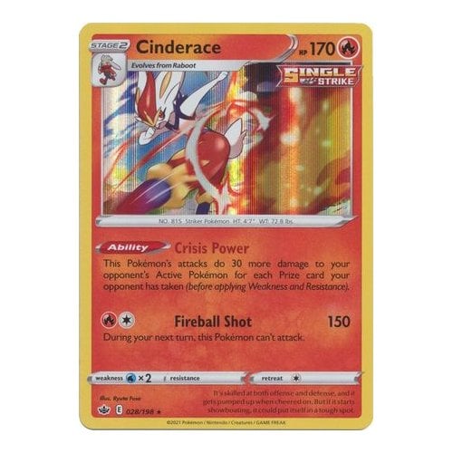 Chilling Reign 028/198 Cinderace (Holo) | Magic Madhouse