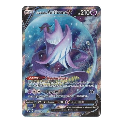 Pokmon TCG Galarian Articuno V #135 Secret Rare - Chinese Sword & Shield CS3bC Card (Near Mint) Pokmon TCG Galarian Articuno V #135 Secret Rare - Chinese Sword & Shield CS3bC Card (Near Mint)