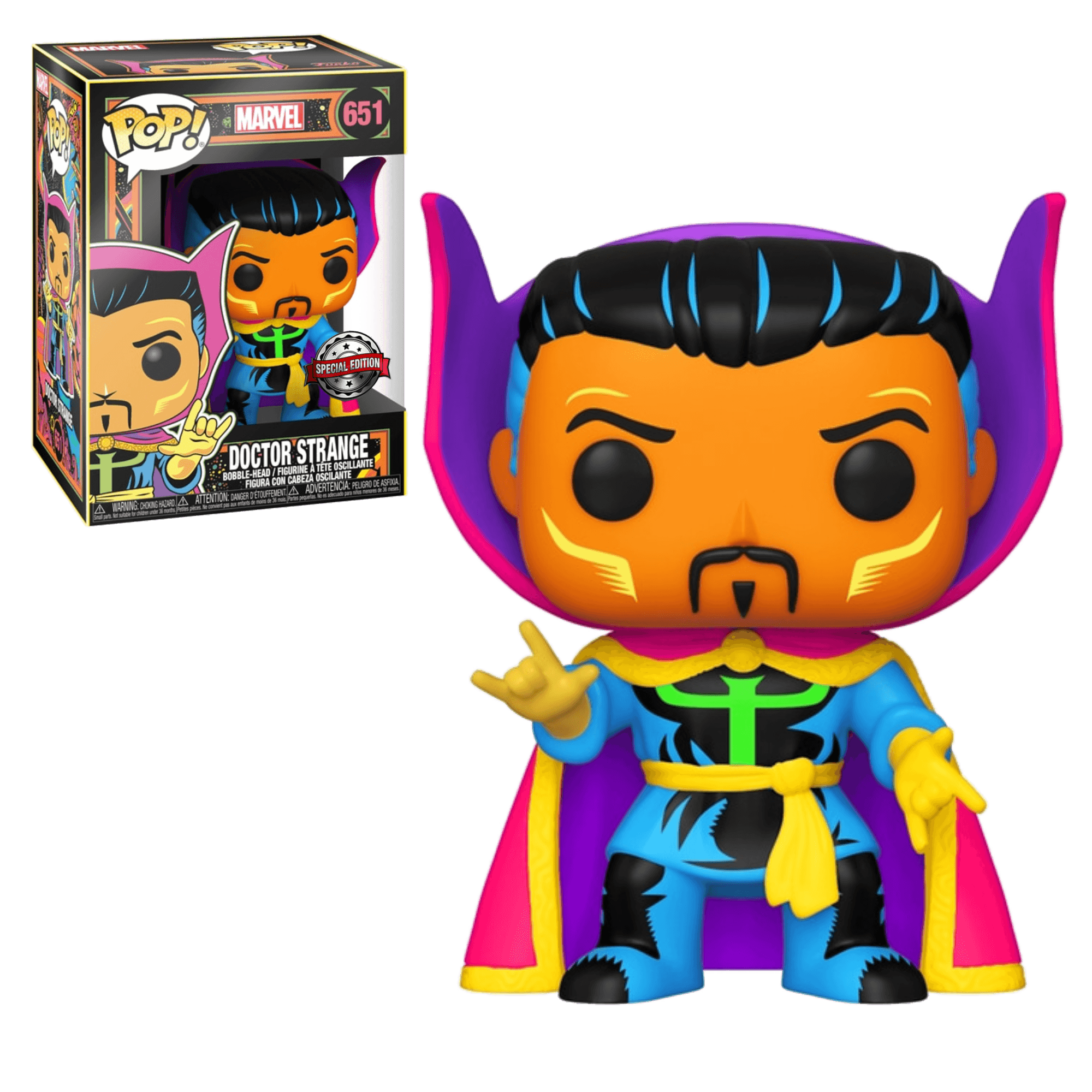 POP! Marvel - Black Light #651 Doctor Strange | Magic Madhouse