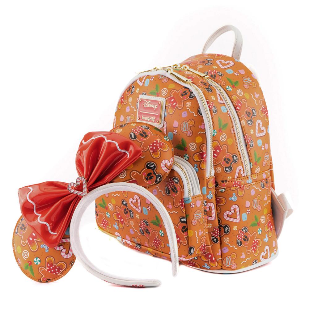Loungefly LF Disney Gingerbread AOP Mini Backpack Headband Set