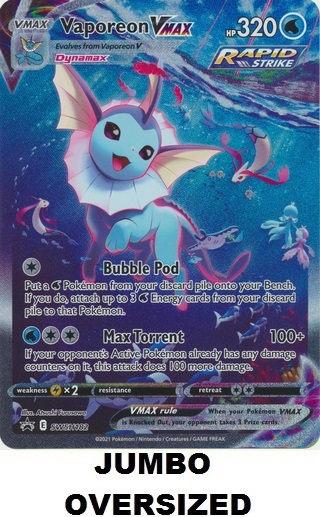 JUMBO Sword & Shield Promo SWSH182 Vaporeon VMAX | Magic Madhouse