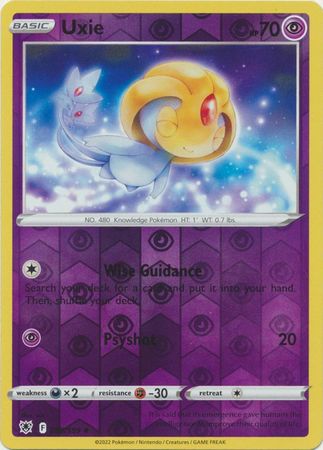 pokemon uxie card - 41/131 - Forbidden Light Rare Retreat cost Astral Radiance 065/189 Uxie (Reverse