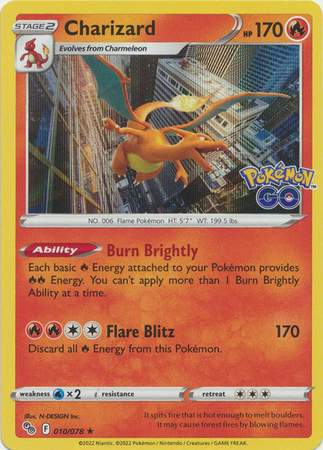 Pokemon GO 010/078 Charizard (Holo) | Magic Madhouse Pokemon GO 010/078 Charizard (Holo) | Magic Madhouse